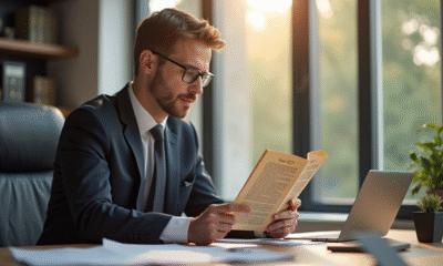 Avocat bien habille dans un bureau moderne avec code civil
