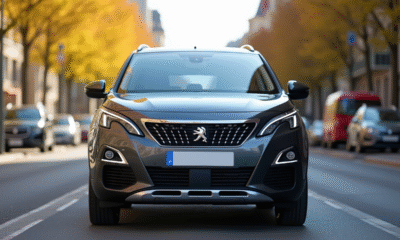 Voiture Peugeot 3008 en ville en journée